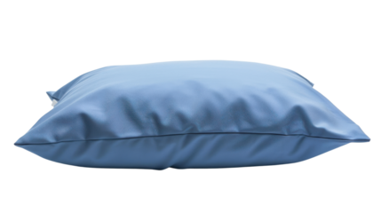 Blue pillow on transparent background