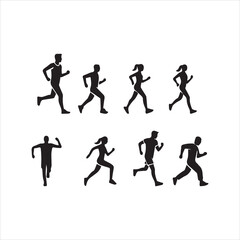 runners vector illustration