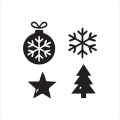 set of christmas icons