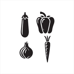 set of vegetables vector