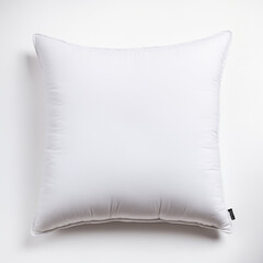 Soft Plush White Pillow with Simple Clean Design Isolated on Background