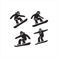 snowboard silhouette vector