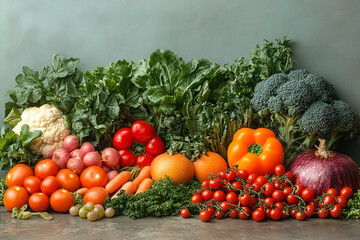 A Colorful Collection Of Fresh Farm Vegetables