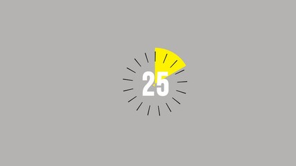 Bold and Clean 30-Second Countdown Animation Crisp and Modern Timer with Smooth 