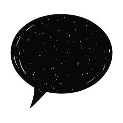 black and white speech bubble