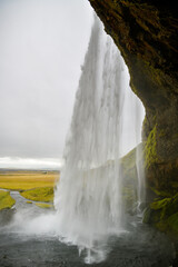 Popular Seljalandsfoss waterfall on Iceland