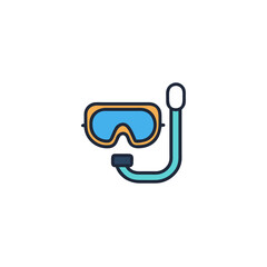 swimming goggles icon on transparent background 
