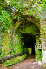 Entrance to 800 meter long dark Calhetta tunnel