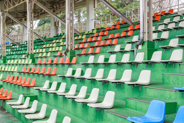 Colorful velodrome stands for background