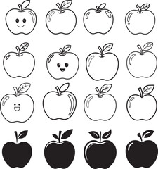 apple logo illustration vector art silhouette