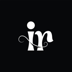 Initial letter ir logo design