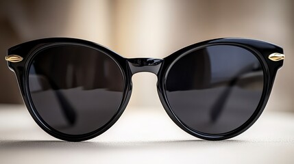 Stylish Black Cat Eye Sunglasses with Gold Accents Fashionable Summer Eyewear