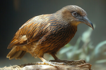 A Rufous Scrub Robin Perched on a Branch