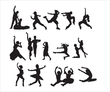 childen dance svg, Dance Silhouette, Dancing Children Svg Bundle, kindergarten Vector, Kids Dancing SVG, Kids Dancing Clipart, Dancing kids