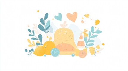 Professional woman's hand on black background in wide angle shot