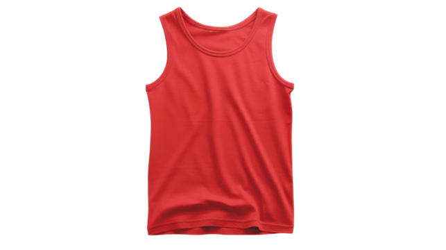 Blank red tank tops on transparent background
 - Powered by Adobe