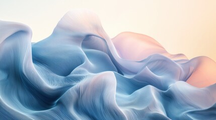 Obraz premium A blue and pink wave with a white background