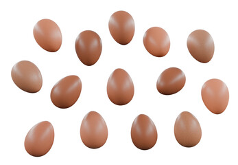 Eggs isolated on white