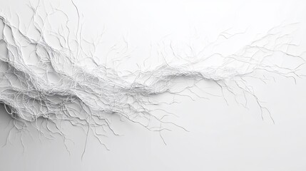 Abstract white flowing lines, organic texture, background.