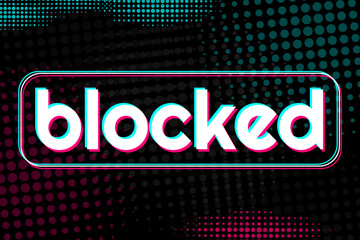 Stop Tik Tok. Social media. Ban social media Tik Tok. Vector illustration.