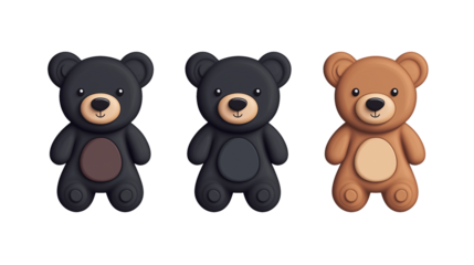  Teddy bear icon set