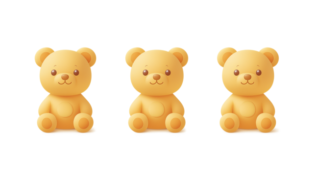  Teddy bear icon set