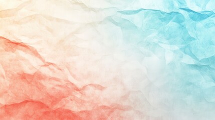 Fototapeta premium Abstract Crumpled Paper Texture Red Beige and Blue Gradient Background