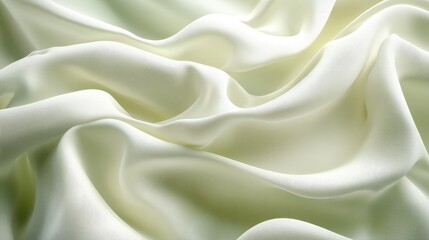 Obraz premium Elegant Draped Cream Silk Fabric Texture Luxurious Soft Satin Textile Background