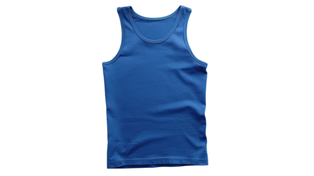 Blank blue tank tops on transparent background
- Powered by Adobe