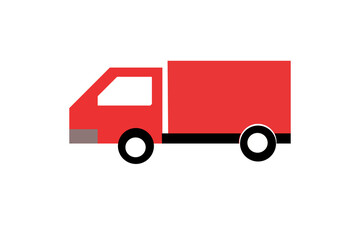 simple red box car icon