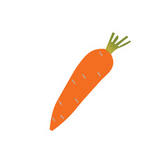 carrot icon on white background.Carrot illustration graphic, orange, colourful, silhouette