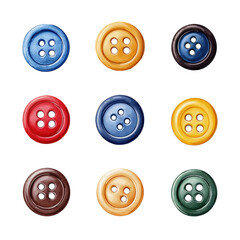 Vintage Watercolor Buttons for Crafting and Sewing Projects