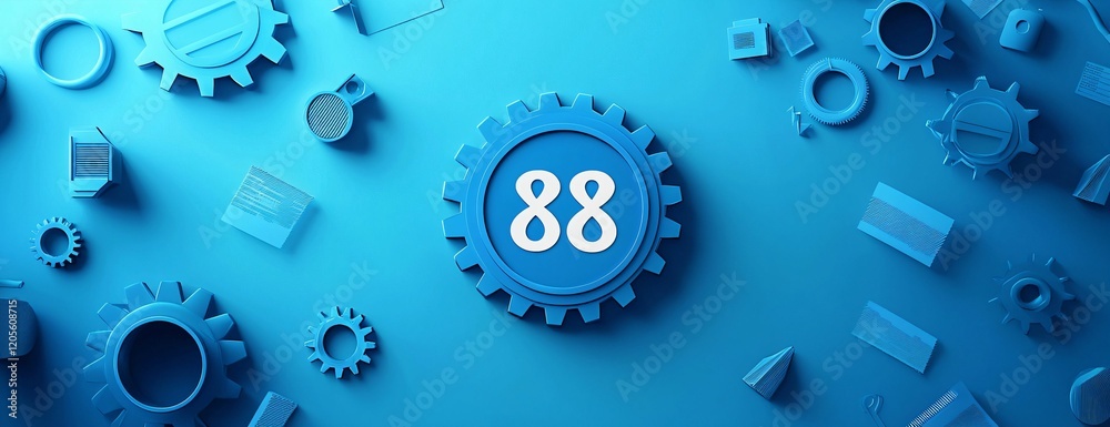 Sticker Number 88 Gear Concept