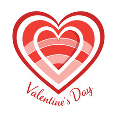 a unique 'Happy Valentine's Day' design with a blend of modern elegance and romantic charm. Incorporate a romantic heart element to enhance the festive feel.