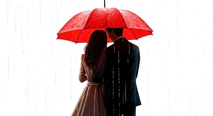 Couple of images with love gesture white background.