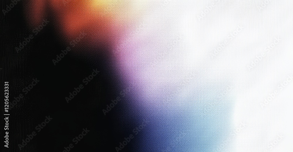 Poster a striking red-orange gradient against a black backdrop, showcasing a grainy, glowing color wave wit