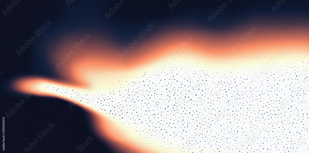 Poster A background with a color gradient and a grainy texture, highlighted by red, orange, and white spots on a black base, producing a noise effect.