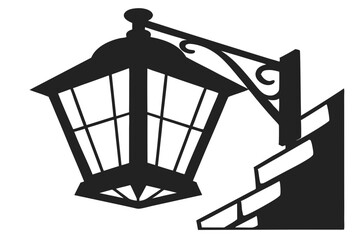 Lantern silhouette vector illustration