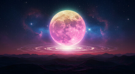 Mystic Moon: A Portal to the Cosmos.