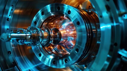 A detailed close-up of a mechanical part undergoing stress testing.