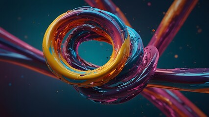 A single continuous abstract loop on a plain background, symbolizing eternity, connection, and continuity.