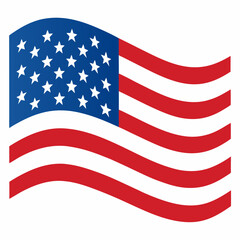 United states flag vector art illustration
