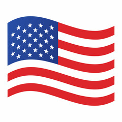 Obraz premium American flag on white background