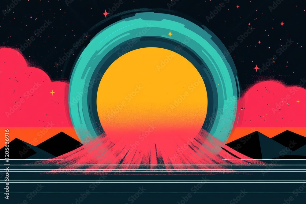 Poster A pixel art rendition of a yellow starburst candy with animated sparkles, set against a retro-style grid background for a nostalgic gaming aesthetic