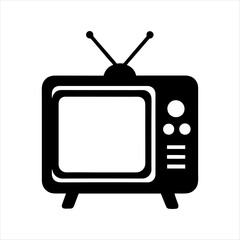 television silhouette vector, tv icon symbol
