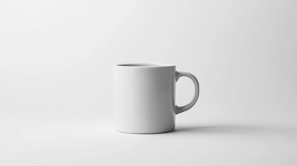 Obraz premium Blank White Mug - Simple Design for Coffee or Tea