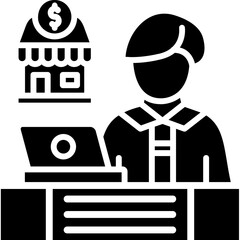 Fototapeta premium Public Relations Specialist Icon