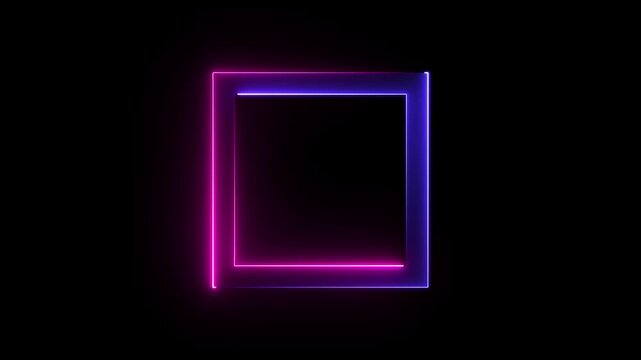 Chrome maximize stroke icon glowing neon coloring animation