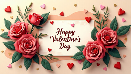 roses and a card