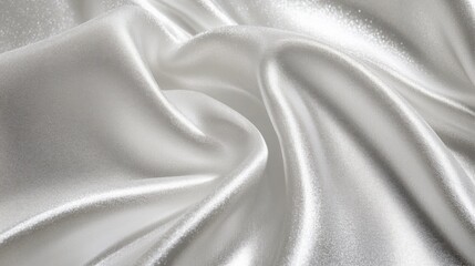 Obraz premium Elegant White Satin Fabric Texture. Luxurious and Smooth Fabric Background for Design Inspiration.